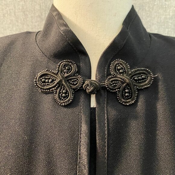 R&M Richards by Karen Kwong Vintage Black Tunic Jacket - Picture 4 of 6